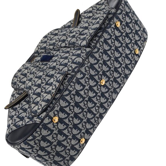 Christian Dior Navy Double Saddle Trotter Handbag 05-MA-0072 186069 - Picture 7 of 10